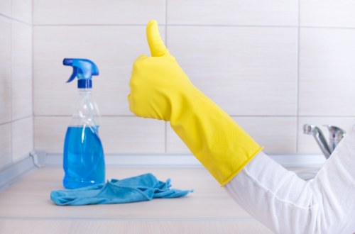 Deep carpet cleaning equipment used by a W13 cleaner